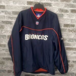 NFL Denver Broncos Team Apparel on Field Reebok Pullover Windbreaker Men’s Md
